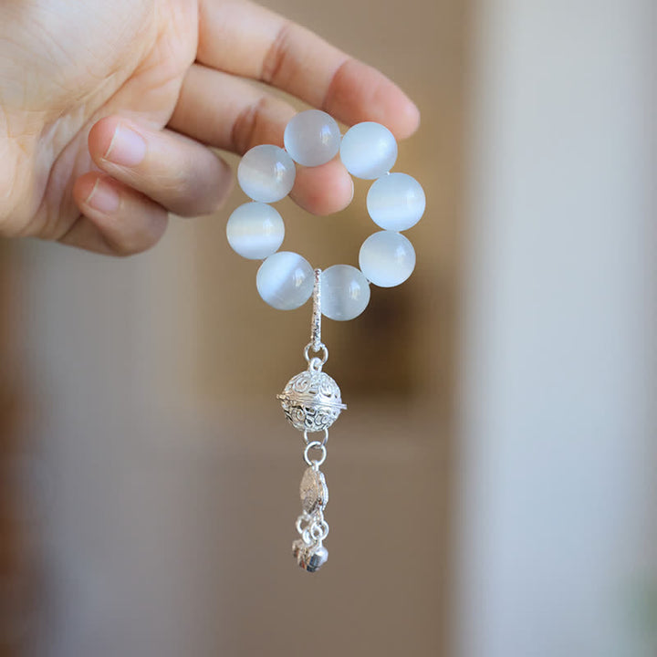 White Cat'S Eye Bell Ruyi Beads Tactile Meditation Beads — product view 5