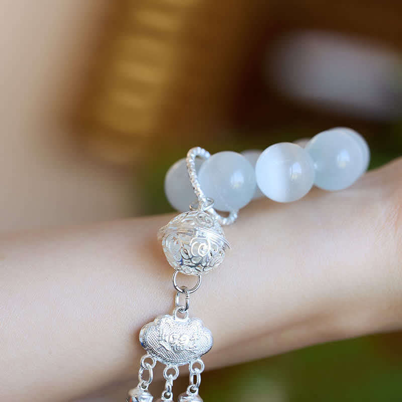 White Cat'S Eye Bell Ruyi Beads Tactile Meditation Beads — product view 6