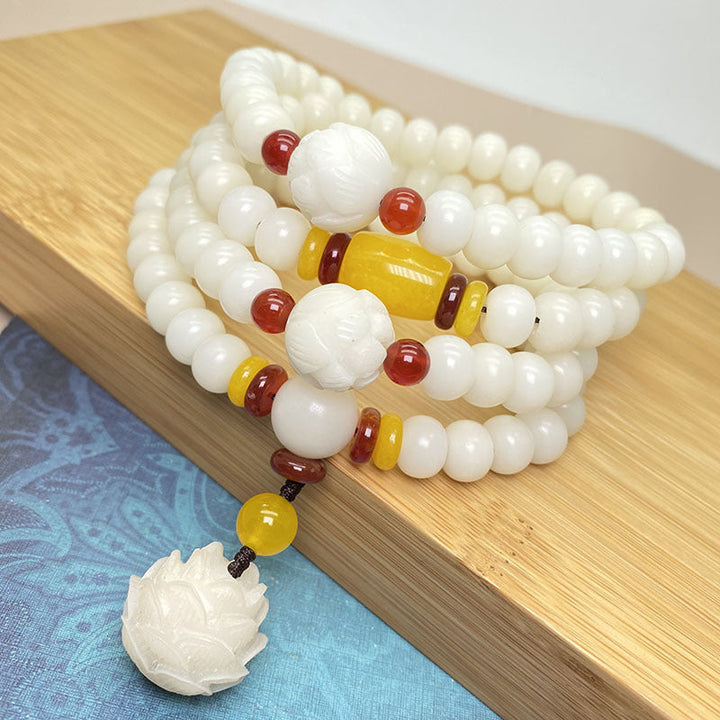 Lotus Bodhi Seed 108-Bead Mala Bracelet — product view 2